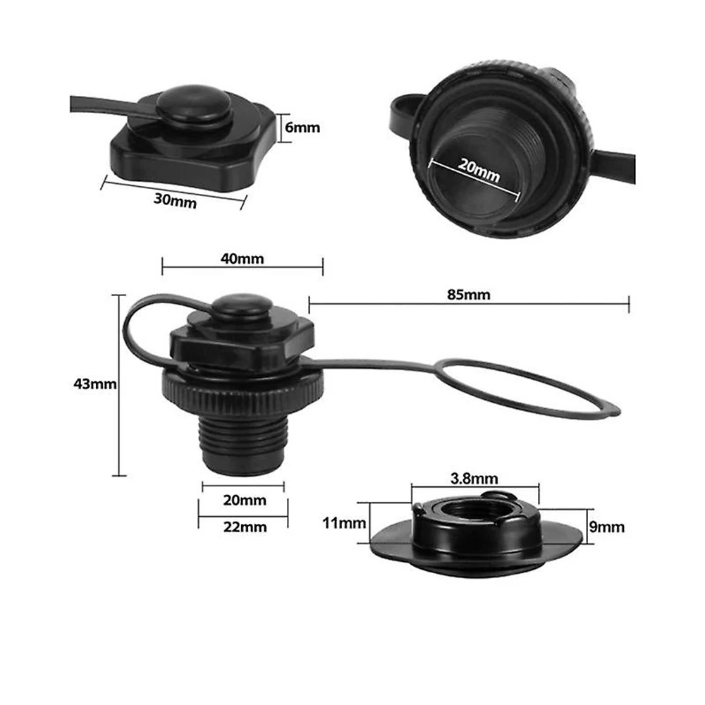 Durable Plastic Safety Air Valve Mouthpiece One-Way Inflatio For Inflatable Boat Rubber Kayak Tender Raft Mattress Air Mattress