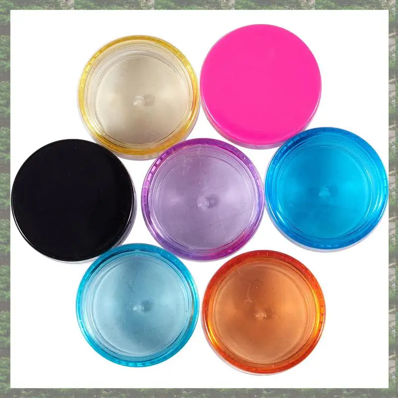 

X17A 2025 NEW-150 Pieces Plastic Pot Jars Empty Cosmetic Container With Lid For Creams Sample Make-Up Storage, 5 G, 10 Colors
