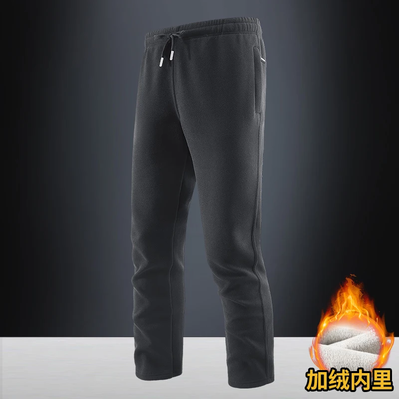 

Men's High Quality Extreme Cold Wool Trousers Fleece-Lined Thickened Men's Sports Casual Sweatpants New Thick Warm Trousers