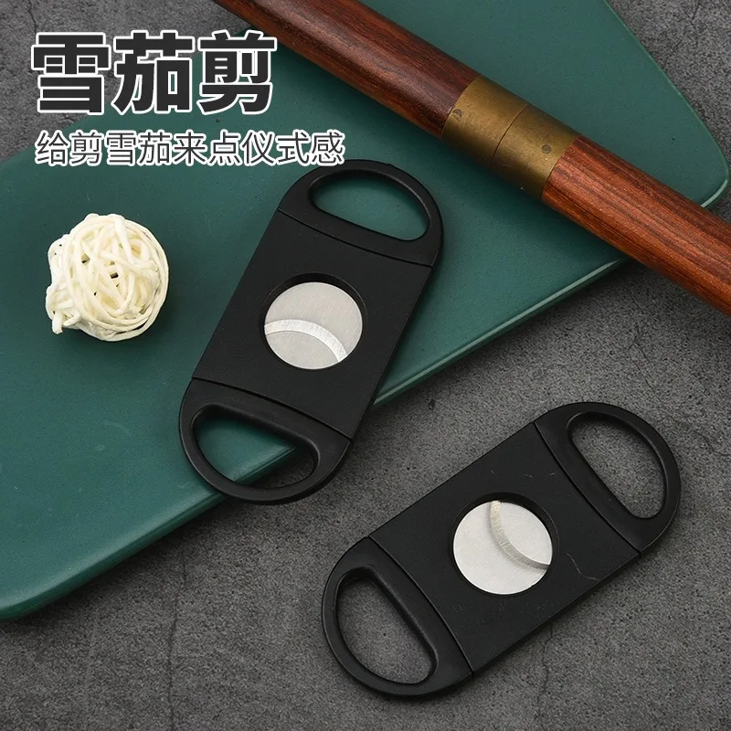 1/2PCS Plastic Stainless steel Cigar cutters For Daily Classic Cigar knife scissors pliers Smooth Sharp High quality Cigar tools