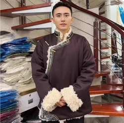 Men's Winter Tibetan Thickened and Warm New Ethnic Style Cotton Clothes Tibetan Coat