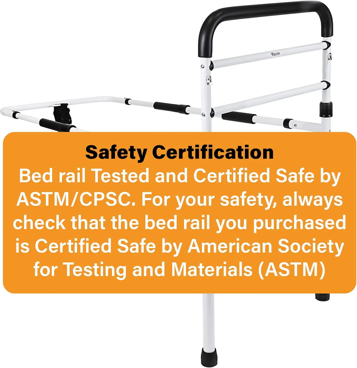 FSA/HSA 対象、医療用新しい調節可能なベッド アシスト レール ハンドル (ASTM F3186–17 安全規格に合格) およびハンド ガード グラブ