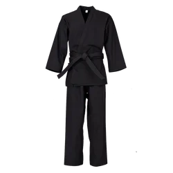 2024 Karate-Uniform für Kinder und Erwachsene, Studenten, Karate Gi, Kampfsport-Uniform, kostenloser Gürtel, Judo Gi, Schwarz, Weiß