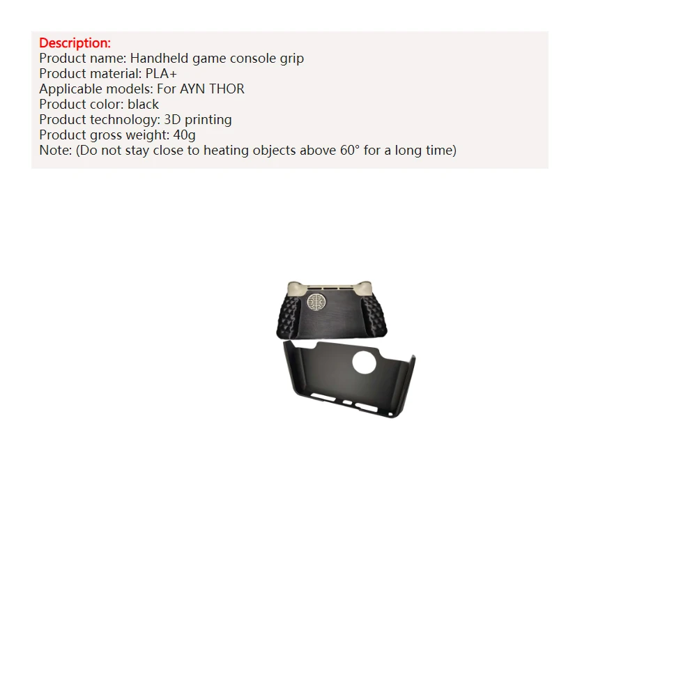 

For AYN THOR Handle Controller DIY Controller 3D Printed Grip Handle For AYN THOR Game Console Holding Handle Ergonomic Design