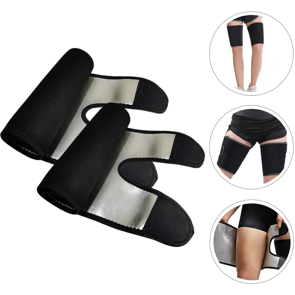 

1 Pair Ion Thigh Bands Fitness Thigh Wrap Sauna Wraps Slimming Leg Sleeves Women Running Yoga Sports Adjustable