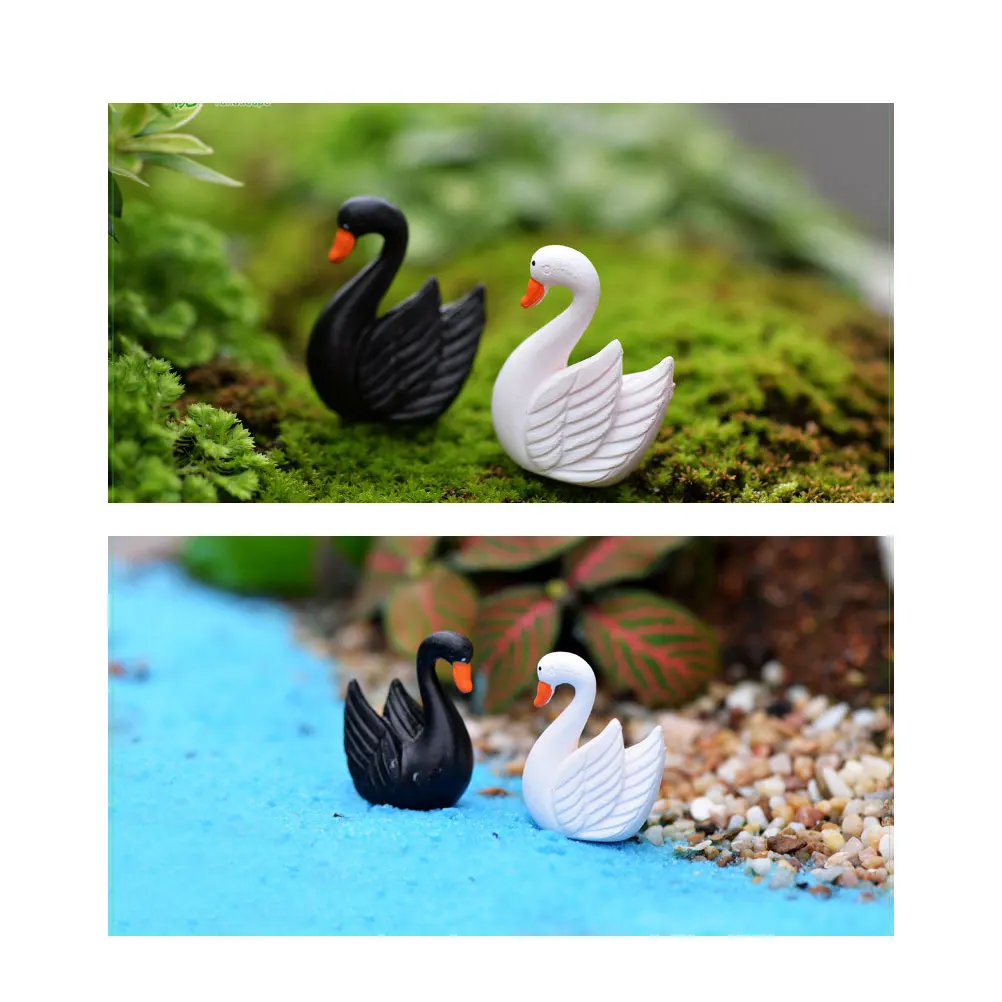 

20 Pcs Succulent Ornament Garden Miniatures Swan Figurines Landscape Accessory Accessories