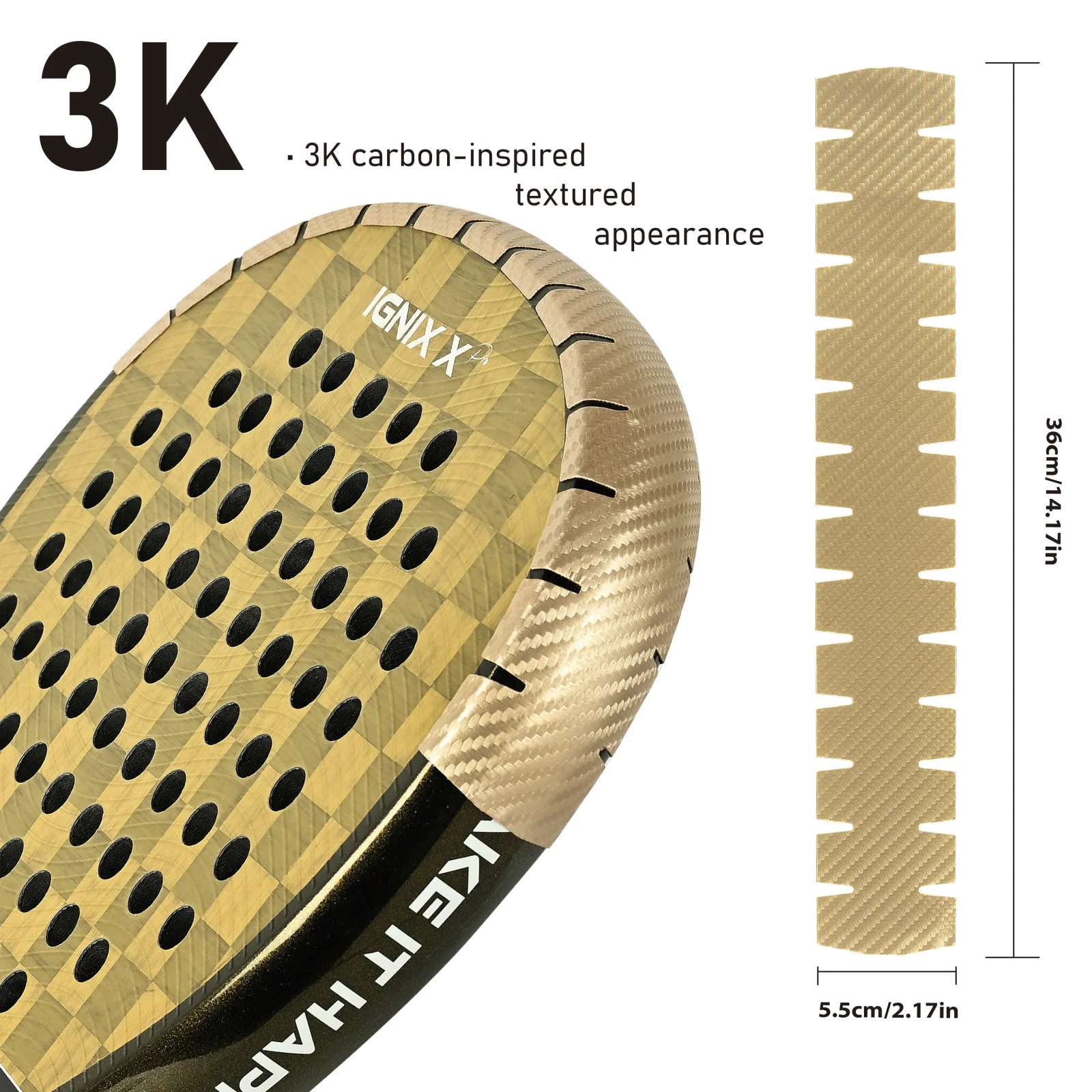 AMASPORT 3K Padel Racket Protection Tape Pack of 2/4/6 Edge Protector Durable & Easy to Replace Transparent Padel Protector