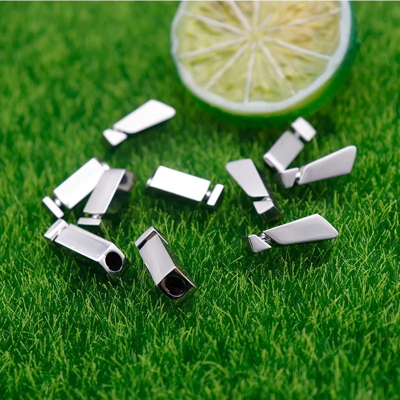 Coolstring 20.5*6MM Futuristic Metallic Sneaker Rope Ends Premium Quality Silver Metal Tips Professional Making Sport Lace Heads