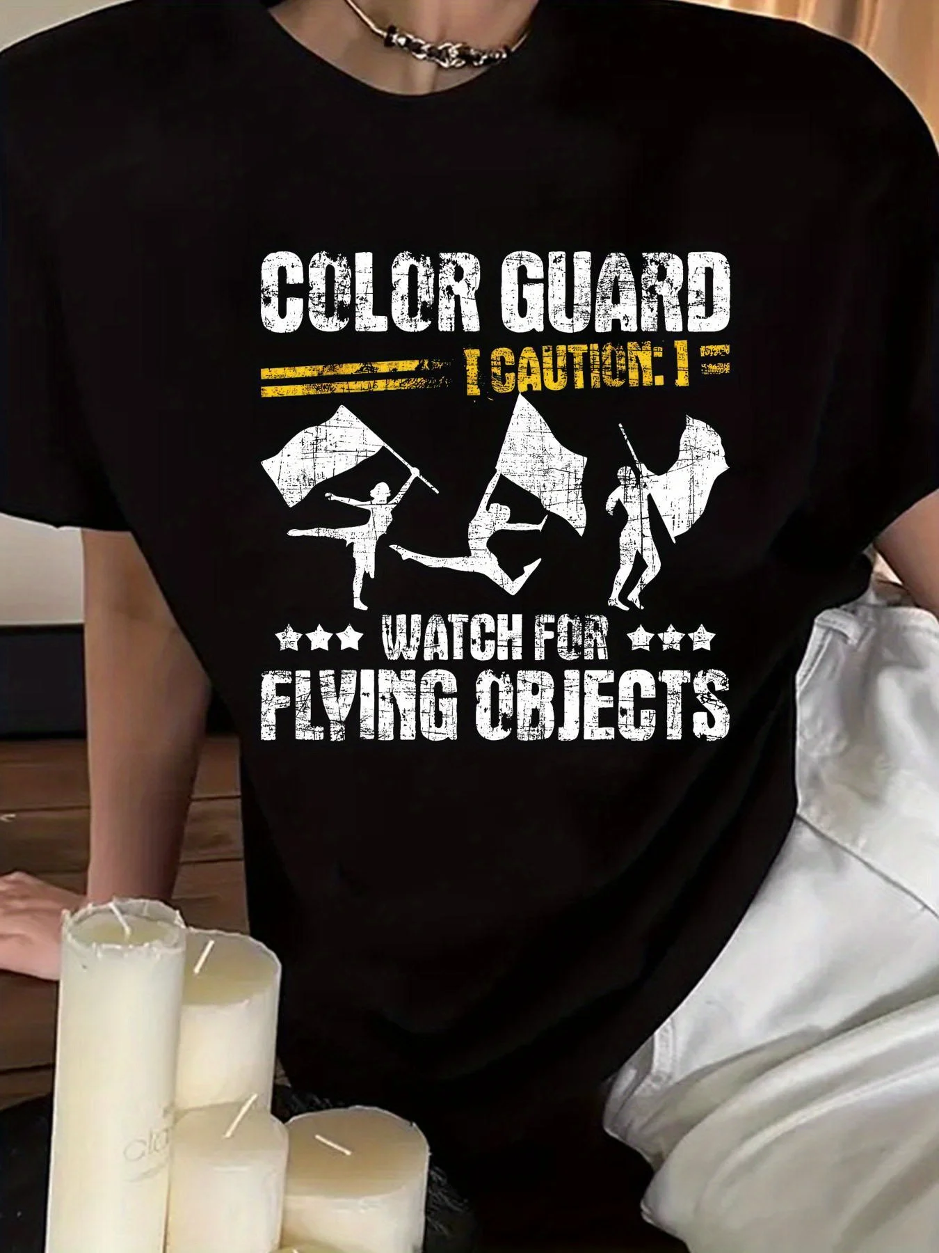Women Casual Crew Neck Color Guard Letter Graphic Tee Regular Length Spring Summer Fashion Top Bold Print Shirt