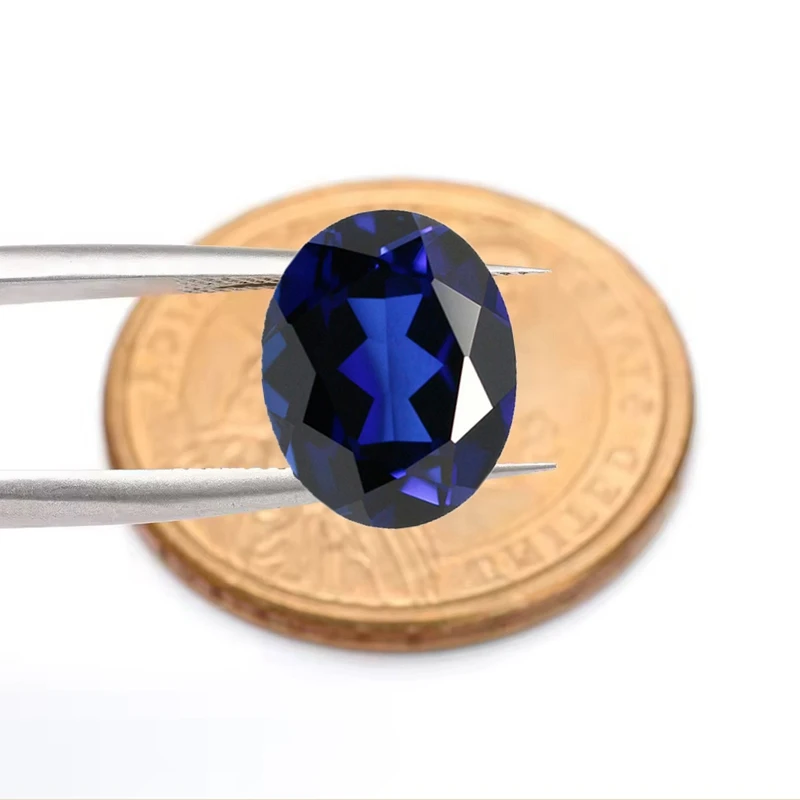 AAAA+ Blauer Saphir in Box, 13x18mm, großer Schliff, bestandenem Mohs-Härte-Test, Edelstein für DIY-Schmuckherstellung/Sammlung/Geschenk, Edelstein – Detail 5