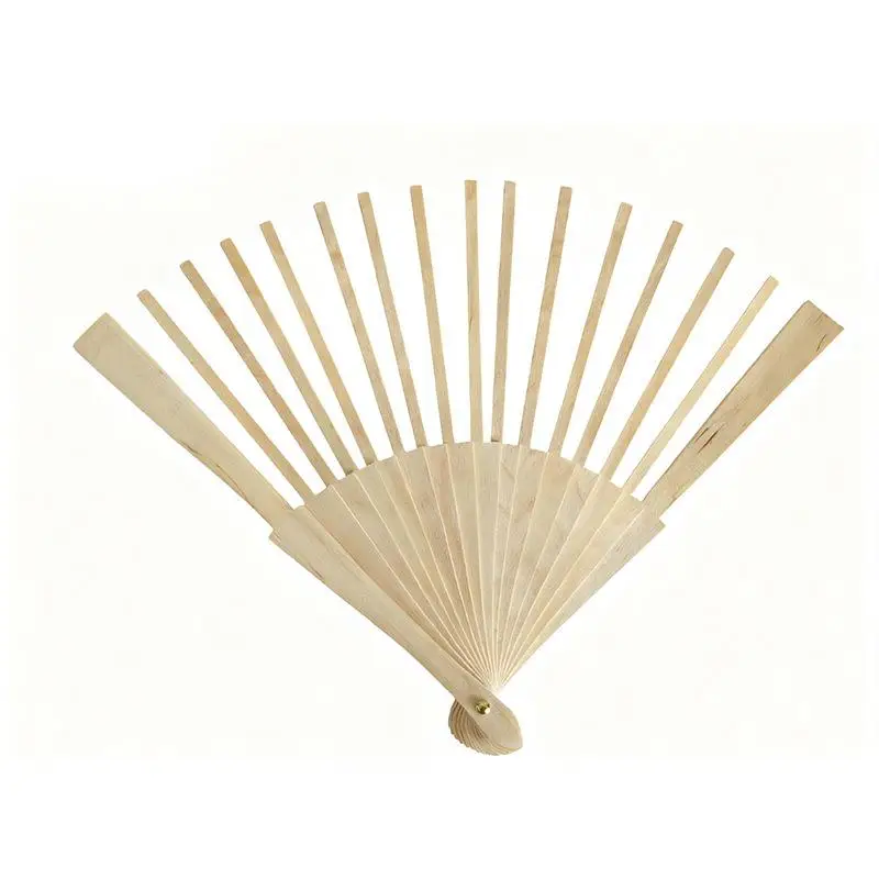 Unfinished DIY Japanese Bamboo Hand Fan Frame Folding Fan Craft Kit for Cafe Shop Decor DIY Art Projects