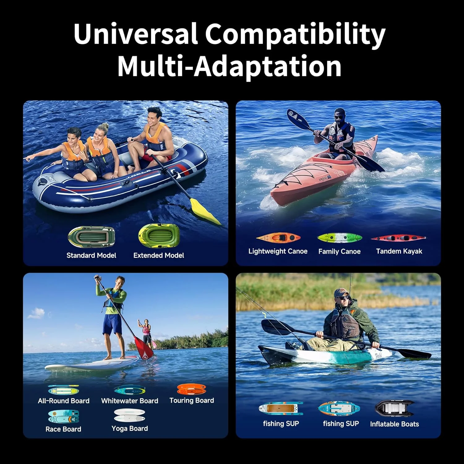 카몰레치 K4 400W 브러시리스 모터 키트 (카약/SUP) - 20파운드 추력, 블루투스 리모컨, 크루즈 컨트롤, 경량