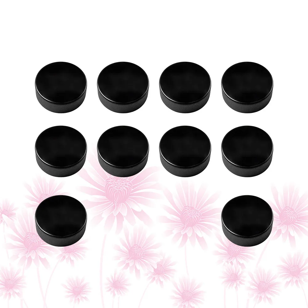 10pcs-ice-hockey-pucks-high-quality-vulcanized-rubber-anti-slip-texture-for-training-practice-match-standard-professional-hockey