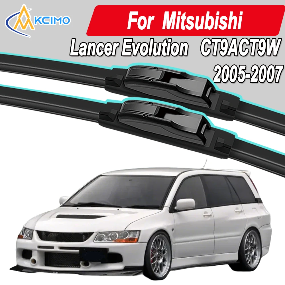 

Silicone Car Wiper Blades for Mitsubishi Lancer Evolution CT9A CT9W - All Weather Silent Wiper Blades, Quick Release Clip