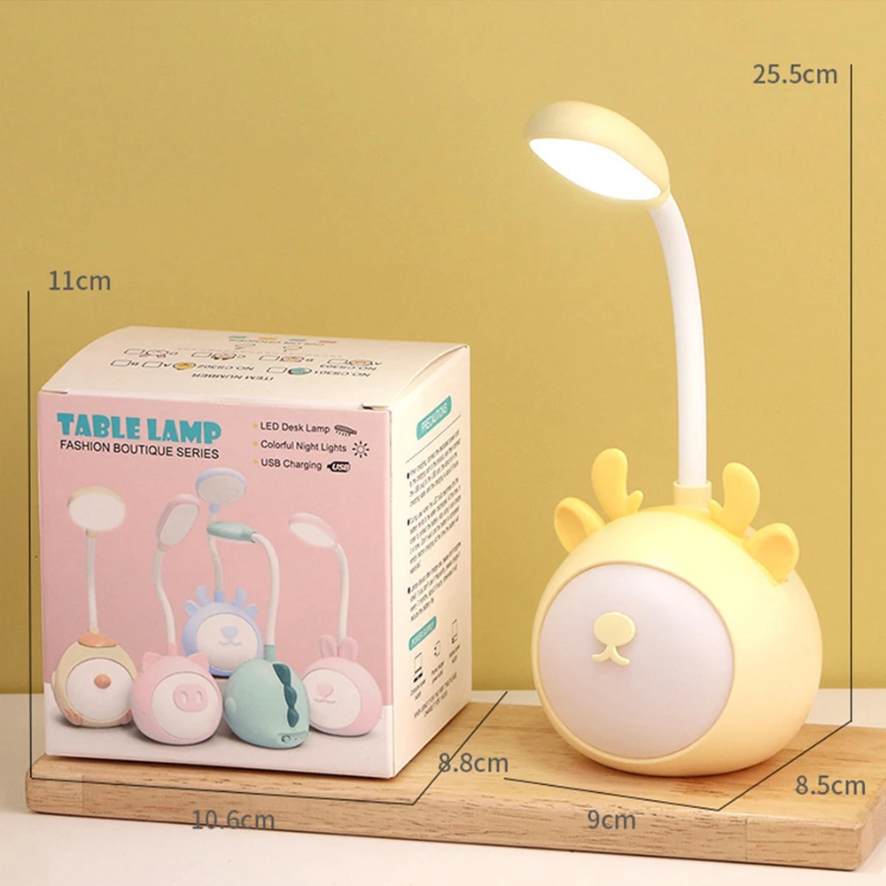 Lampe de bureau aste pour enfants, lampe de chevet, lampe de bureau, belle lecture, protection des yeux, dessin animé, ABS