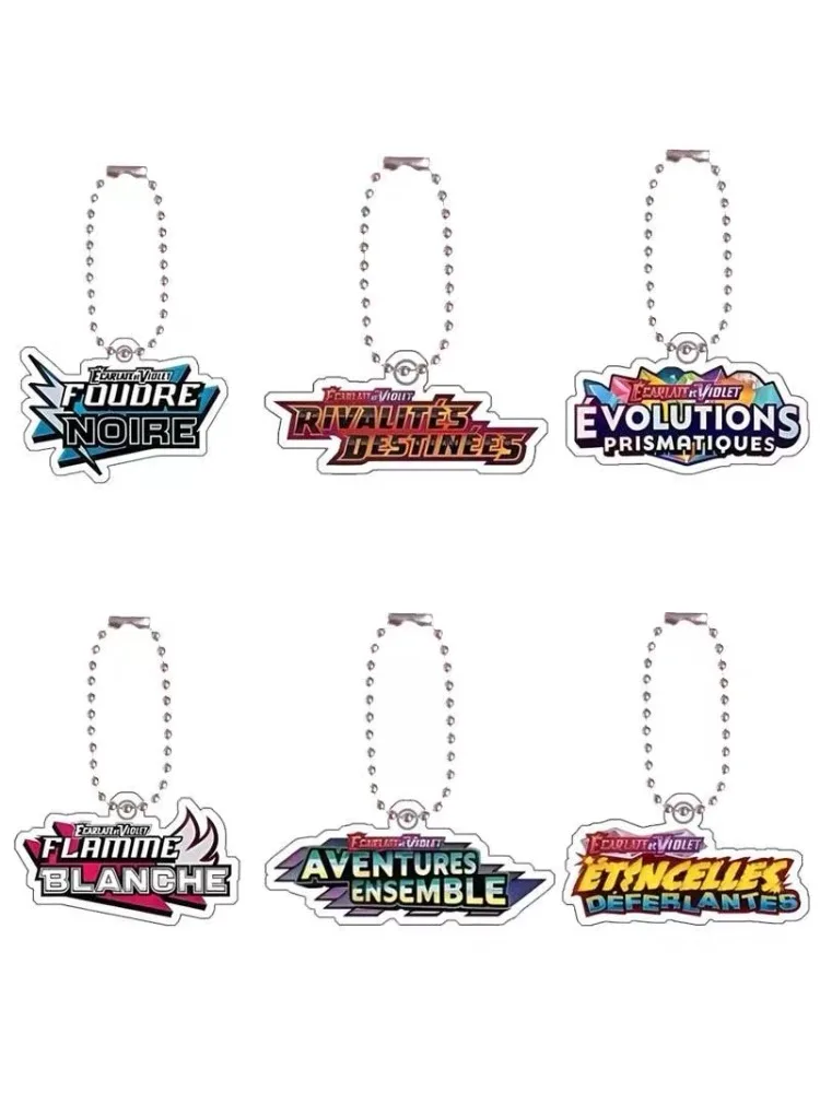 

Новый акриловый брелок для ключей по аниме Pocket Monster PTCG Mega Evolution Series, модный, для мальчиков, коллекционный, игровой, с картами, подарки