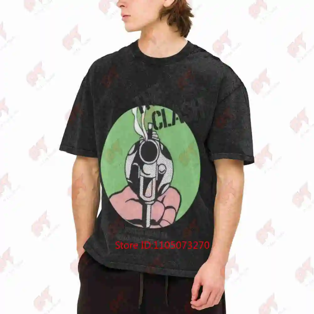 The Clash White Man In Hammersmith Palais Punk Vintage Washed Tee Pure Cotton T-Shirt