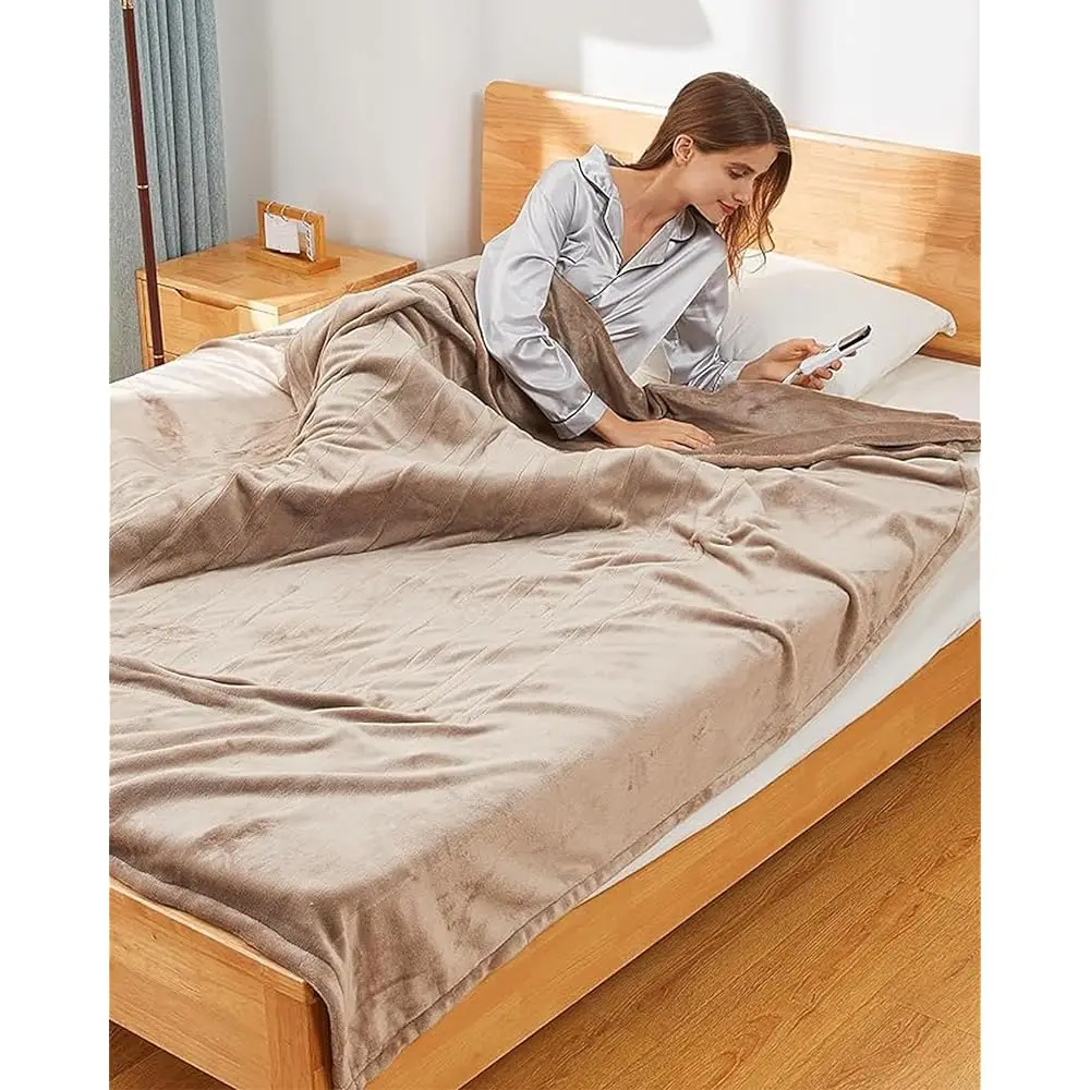 

Electric Blanket Full Size, Super Soft Flannel Heated Blanket With 6 Fast Heating Levels & 1-10 Hours Auto Off, Sofa Bed