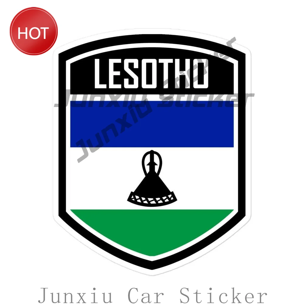 Lesotho Flag Emblem Car Sticker Waterproof Vinyl Decal For Motorcycle Body And Car Bumper Vehicle Exterior Decoration