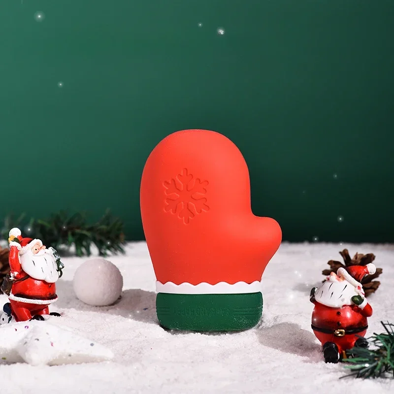 Eary Christmas Hot Water Bottle Filling Water Hand Warmer Silicone Mini Warm Water Bag Student Children Portable with Gift Box