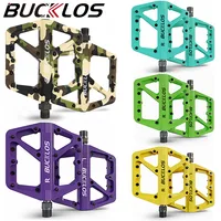 BUCKLOS Pedal de bicicleta Pedal de bicicleta de montaña de nailon pedales de bicicleta de carretera antideslizantes pedales MTB para bicicleta plegable AM BMX