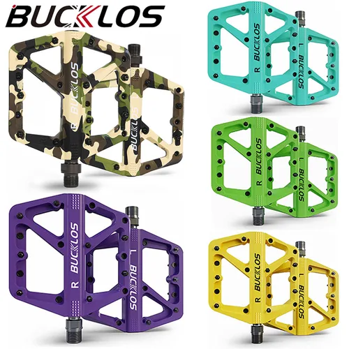 BUCKLOS Pedal de bicicleta Pedal de bicicleta de montaña de nailon pedales de bicicleta de carretera antideslizantes pedales MTB para bicicleta plegable AM BMX