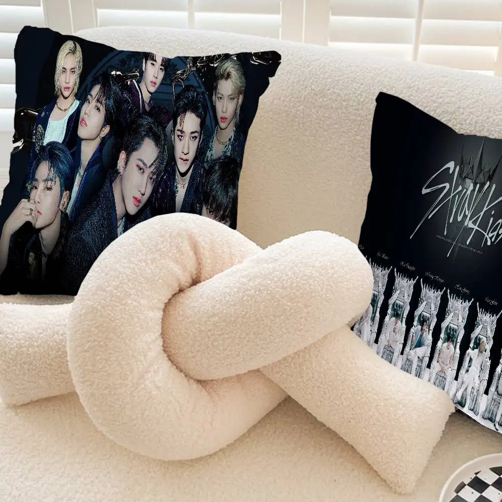 S-StrayS COOL K-Kids Kpop Cushion Cover Pillowcase Upholstery Sofa Throw Pillow Home Decor Pillowcas