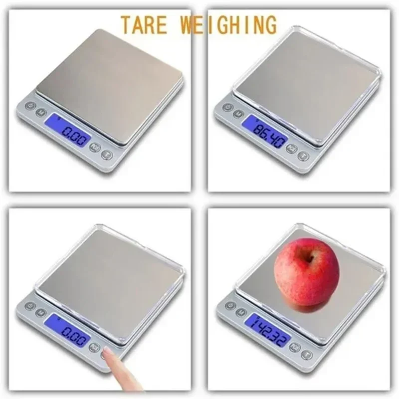 Cooking Food Scale Kitchen Measuring Scales LCD Jewelry Balance Gram Level Electronic Laboratory Weighing Tools & Digital Dining