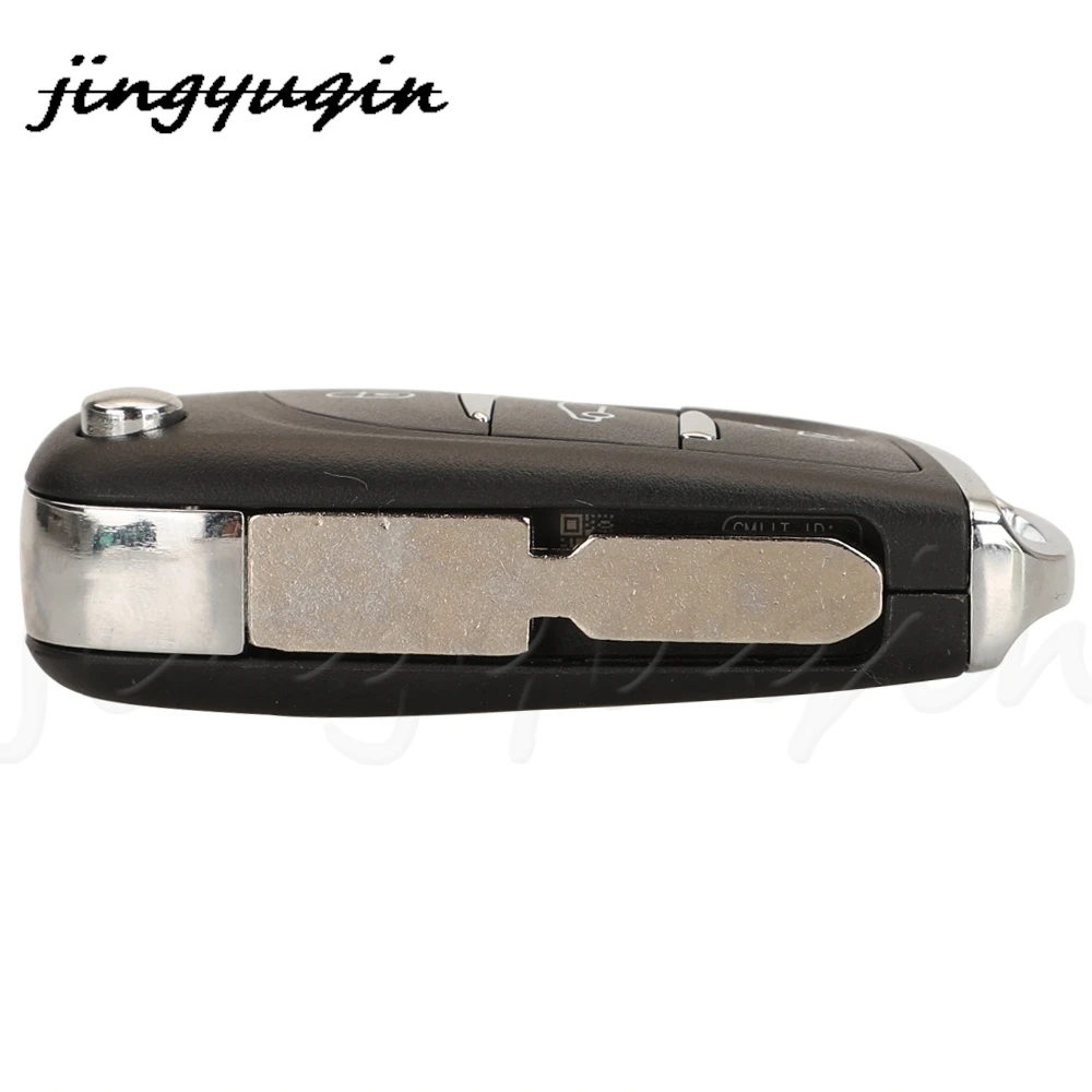 Jingyuqin รีโมทดัดแปลง3ปุ่มผิวนอกพับได้สำหรับเคส Peugeot 607 2004-2010 Fob NE78 CE0523เบลด