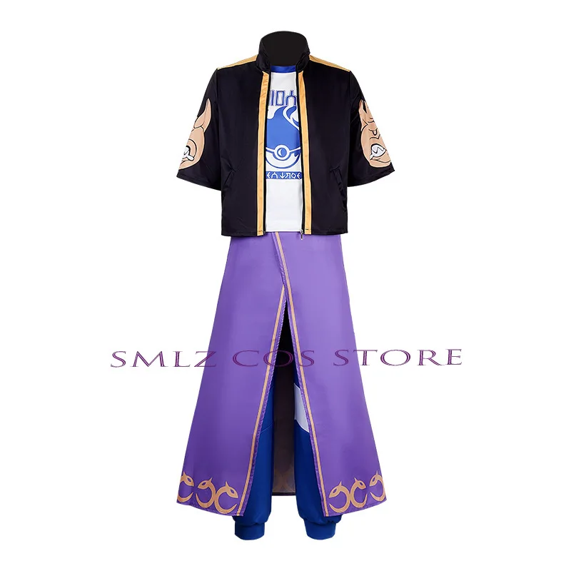 Drayton Cosplay Anime Scarlet and Violet Costume Drayton Uniform Set Adult Men Coat Pants Vest Outfit Halloween Clothes