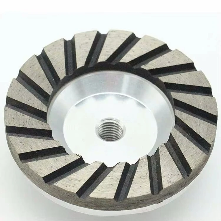 Diamond grinding wheel, cup grinding disc, agglomerated teeth, turbine teeth, single row teeth, granite For concrete tools