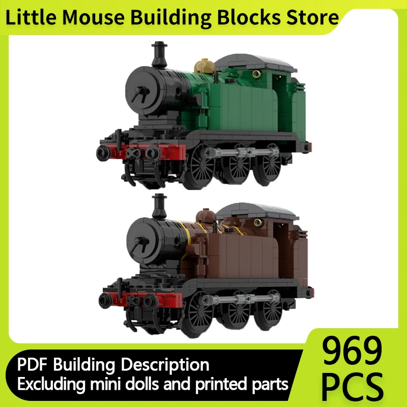 Popular Anime Train Model MOC Building Bricks 0-6-0 Railway Engine Modular Technology Gifts Holiday Assemble Children Toys Suit