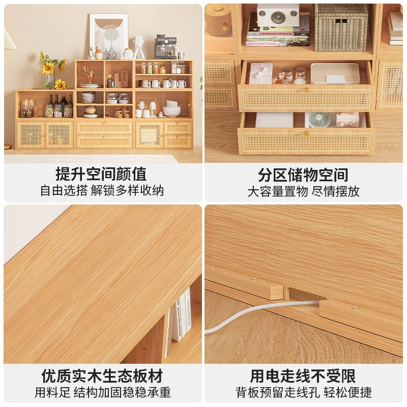 bookcase shelf floor-to-ceiling living room display cabinet household small apartment stackable storage cabinet locker