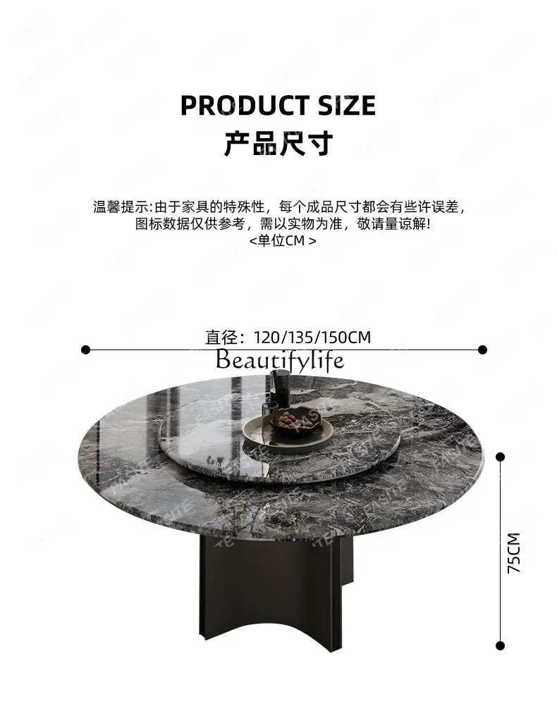 طاولة طعام رخامية بديلة مسطحة فاخرة من الحجر البلغاري كونترتوب مستدير خفيف فاخر للمنزل الفاخر على الطراز الإيطالي