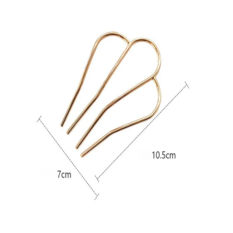 Korean Metal Hair Sticks Women Hairpins Elegant Simple Solid Color Hair Clips Girls Hair Sticks Hair Accessories Hairpin New