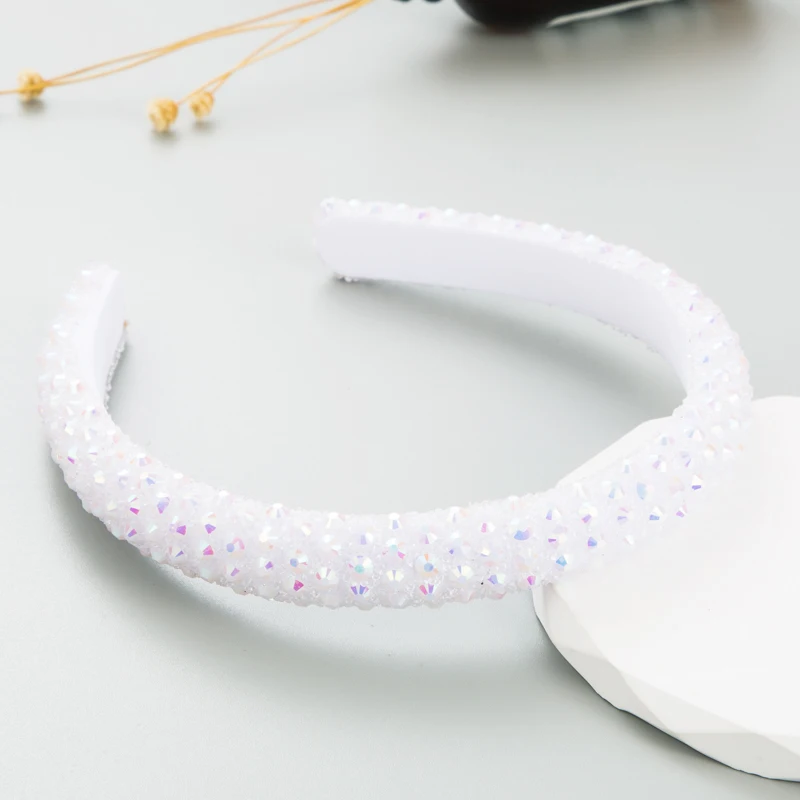 Korean Colored Rhinestone Full Drill Bit Hoop Band Trendy Internet Celebrity Super Sparkling Temperament Headband
