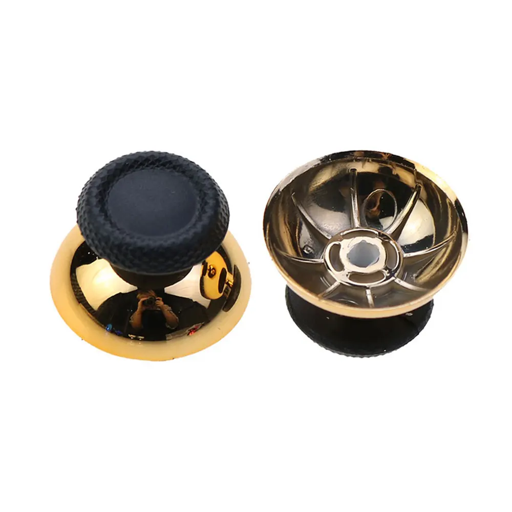 JCD 2PCS 3D Analog Joystick Caps Chrome thumb Stick Grip Cap Button Thumbstick Cover Replacement For PS5 Controller