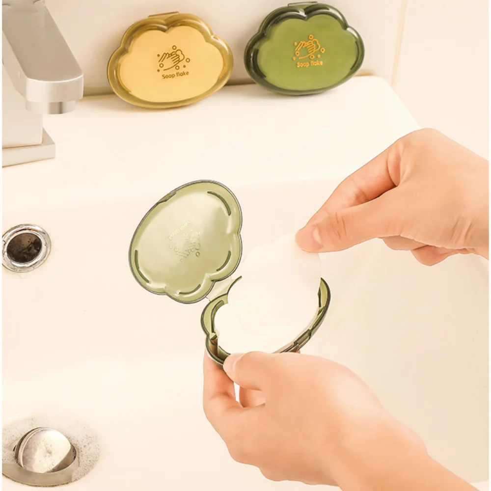 50pcs Portable Bath Soap Paper Disposable Cloud Shape Soap Flakes Thin Convenient Hand Soap Paper