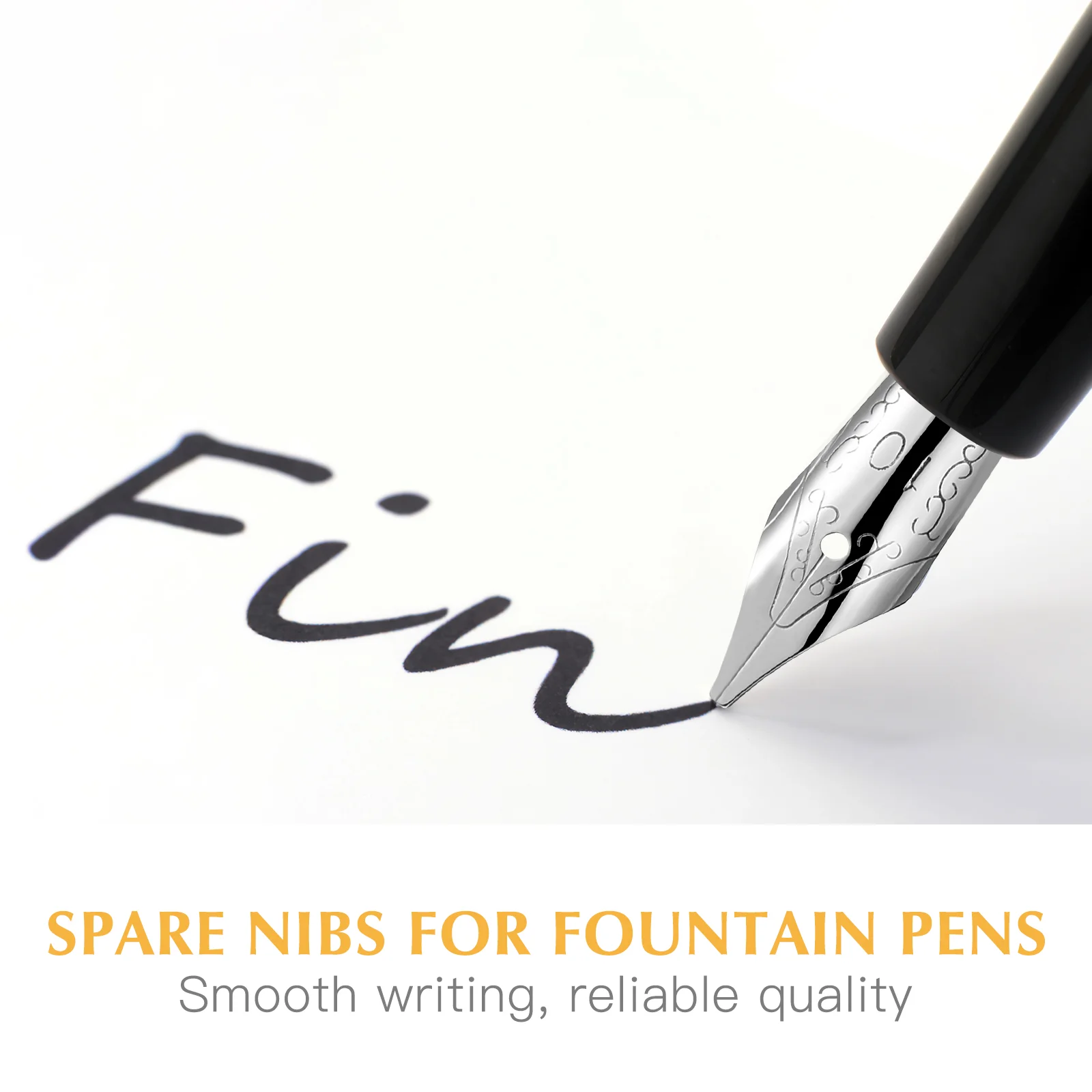 30 Pcs Fountain Pen Spare Nibs Replacements Green Pens Pores Calligraphy for Drawing Students Black