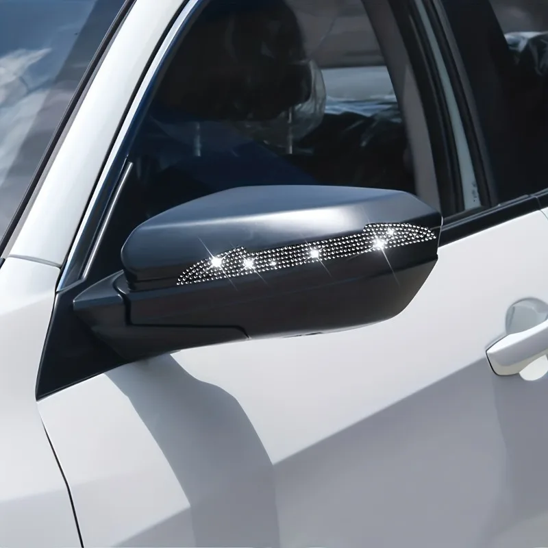 Couvre-poignée de porte brillant effet diamant pour voitures - Protection anti-rayures pour toutes les voitures, SUV et véhicules, adapté aux rétroviseurs latéraux