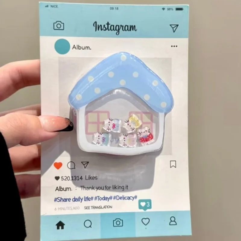 

Cute Cartoon Shake Kitten for Magsafe Griptok Phone Holder Finger Ring Stand Support for IPhone 15 16 17 Girl Bracket