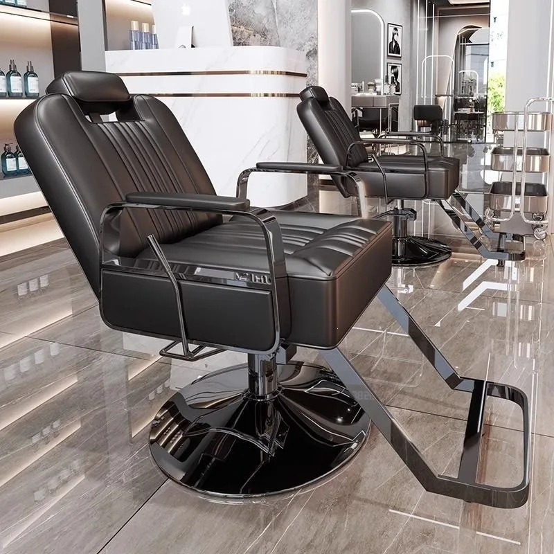 Downturned hair salon seat, hair salon chair, rotating perm and dyeing stainless steel commercial hair salon barber shop chair