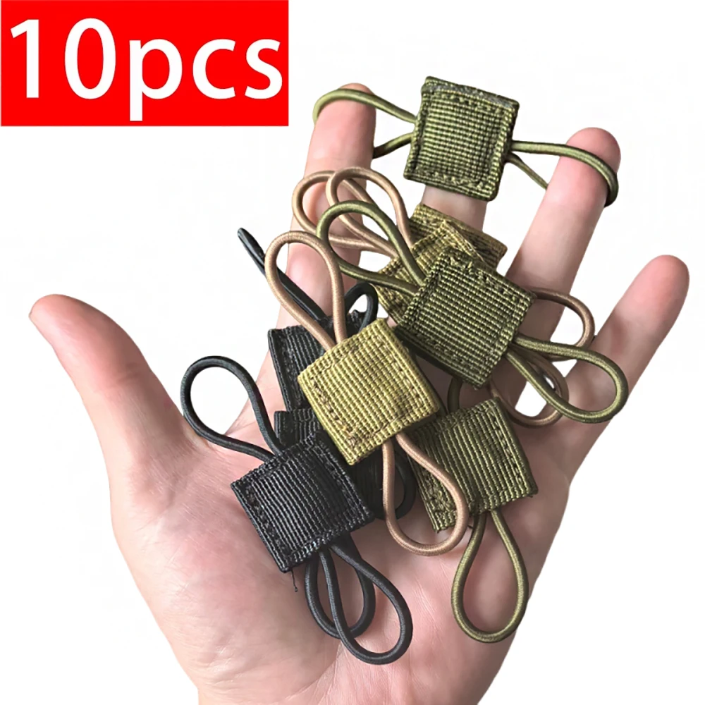 10pcs Molle Elastic Strap Tactical MOLLE System Webbing Retainer Attachment Accessories Fix Buckle For PPT Antenna Flashlight