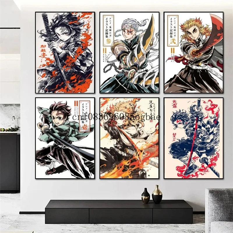 

Classic Pop Anime Demon Slayer Characters Art Poster Canvas Painting Wall Prints Picture for Living Room Modern Home Decor Gift