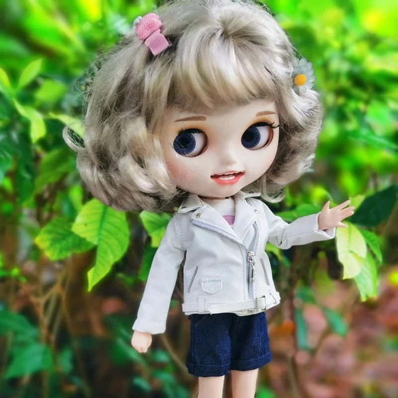 Blythe Doll Clothes Baseball Jacket Pants for Blyth Azone Boots OB23 OB24 Doll Coat Shirt