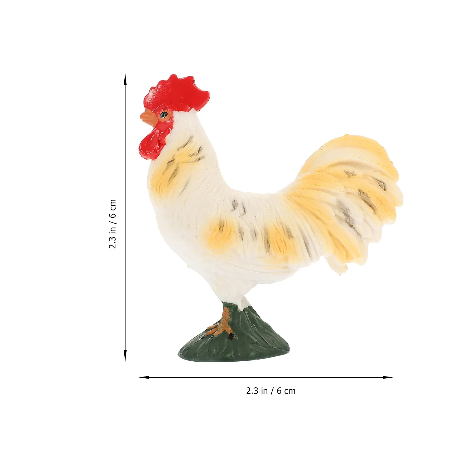 Simulation Rooster Creative Farming Ornament Yard Poultry Emulation Decor Lifelike Static Rooster Sculpture Home Garden