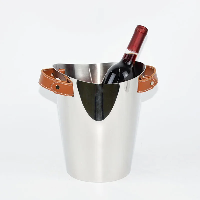 european-stainless-steel-household-wine-set-light-luxury-bartender-ice-bucket-snack-bowl-tray-soft-matching-set