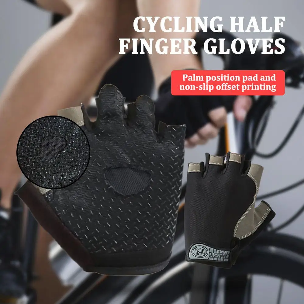 Breathable Half Finger Gloves Gym Dumbbells Men Women Bodybuilding Crossfit Exercise Sports Gloves For Cycling Bicycle Anti Slip