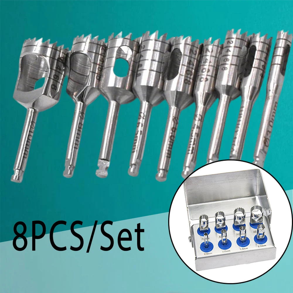 

Dental Implant Long Trephine Bur Set Surgical Tissue Punch for Precision Bone Harvesting Implant Preparation Professional Tools