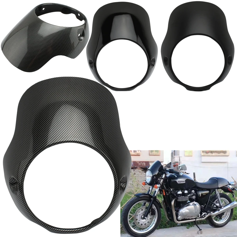 

For Triumph BONNEVILLE T100 T120 For Honda Ducati Monster CB150 Motorcycle Headlight Fairing Cafe Racer 8inch Windshield Cover